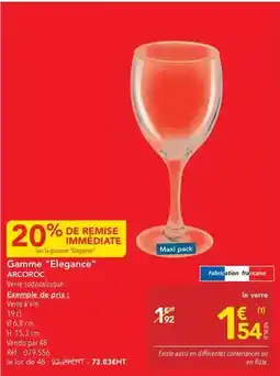 METRO Arcoroc - gamme elegance offre