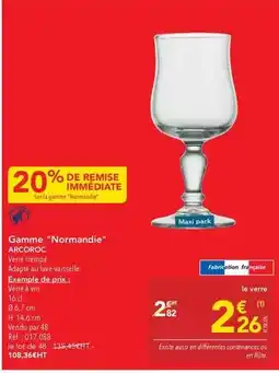 METRO Arcoroc - gamme normandie offre