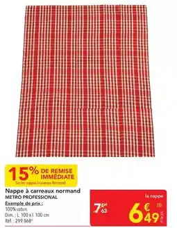 METRO Metro - nappe à carreaux normand offre