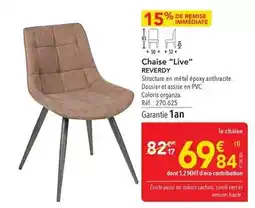 METRO Chaise live offre
