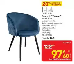 METRO Fauteuil carole offre