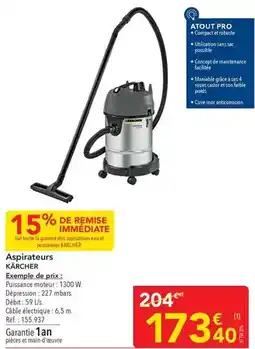 METRO Kärcher - aspirateurs offre