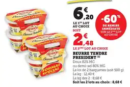 Maximarché Beurre tendre president offre