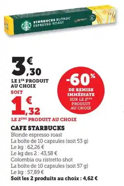 Maximarché Cafe starbucks offre