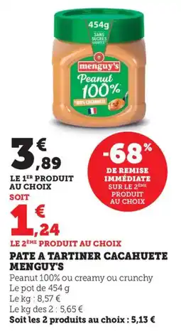 Maximarché Pate a tartiner cacahuete menguy's offre