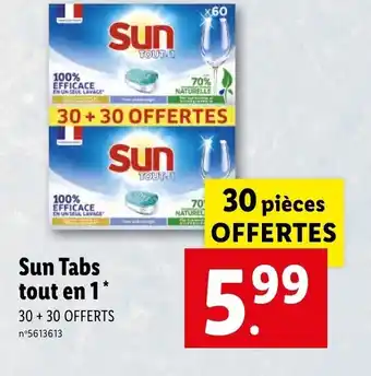 Lidl Sun tabs tout en 1 offre