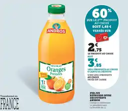 Maximarché Pur jus refrigere offre decouverte andros offre