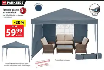 Lidl Tonnelle pliante en aluminium offre