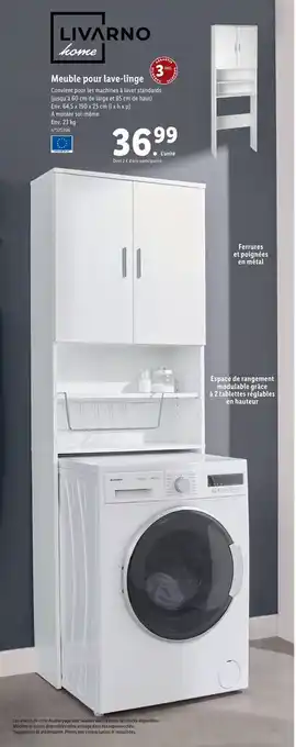 Lidl Meuble pour lave-linge offre