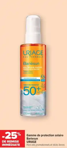 Carrefour maPara parapharmacie Gamme de protection solaire bariesun uriage offre