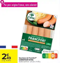 Carrefour Market Saucisses de francfort carrefour extra offre