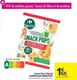 Carrefour Market Snack pops végétal carrefour sensation offre