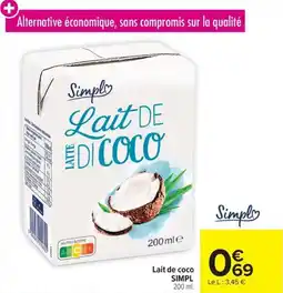 Carrefour Market Lait de coco simpl offre