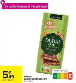 Carrefour Market Tablette carrefour sensation offre