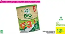Carrefour Market Lait en poudre croissance 3 bio carrefour baby bio offre