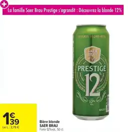 Carrefour Market Bière blonde saer brau offre