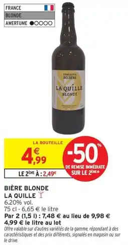 Intermarché Hyper Bière blonde la quille offre
