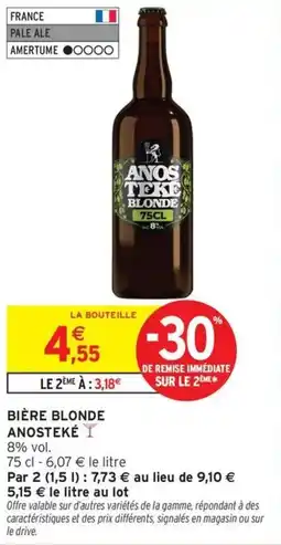 Intermarché Hyper Bière blonde anosteké offre