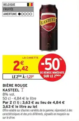 Intermarché Hyper Bière rouge kasteel offre
