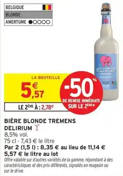 Intermarché Hyper Bière blonde tremens delirium offre