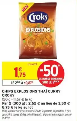 Intermarché Hyper Chips explosions thaï curry croky offre