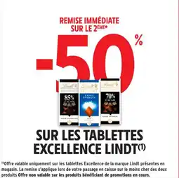 Intermarché Contact Sur les tablettes excellence lindt offre