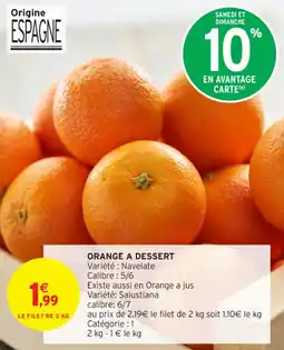 Intermarché Contact Orange a dessert offre