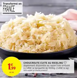Intermarché Contact Choucroute cuite au riesling offre