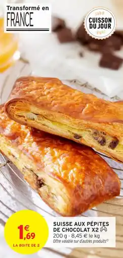 Intermarché Contact Suisse aux pépites de chocolat x2 offre