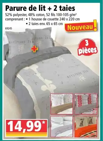 Norma Parure de lit + 2 taies offre