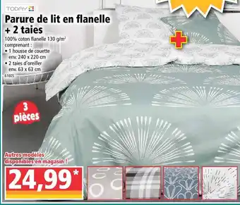 Norma Parure de lit en flanelle + 2 taies offre