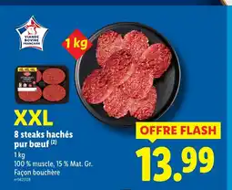 Lidl 8 steaks hachés pur bœuf offre