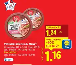 Lidl Véritables rillettes du Mans offre