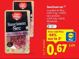 Lidl Saucisson sec offre
