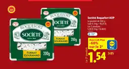 Lidl Société Roquefort AOP offre