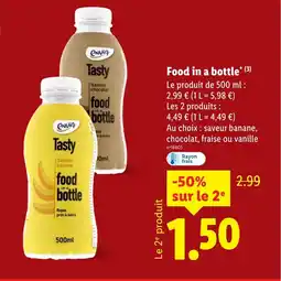 Lidl Food in a bottle offre