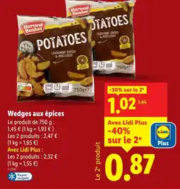Lidl Wedges aux épices offre