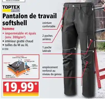Norma Pantalon de travail softshell offre