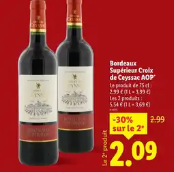 Lidl Bordeaux Supérieur Croix de Ceyssac AOP offre