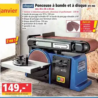 Norma Ponceuse à bande et à disque offre