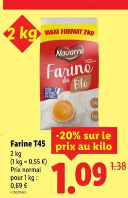 Lidl Farine T45 offre