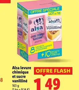 Lidl ALSA levure chimique et sucre vanilliné offre
