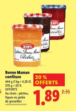 Lidl BONNE MAMAN confiture offre