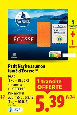 Lidl PETIT NAVIRE saumon fumé d'Écosse offre