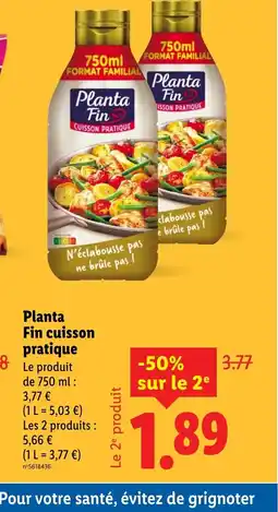 Lidl PLANTA FIN cuisson pratique offre