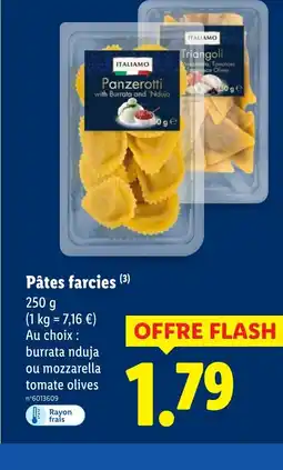 Lidl Pâtes farcies offre