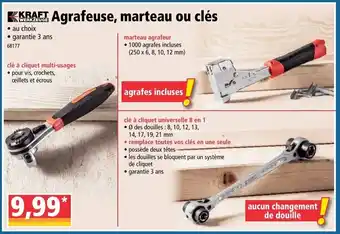 Norma Agrafeuse, marteau ou clés offre