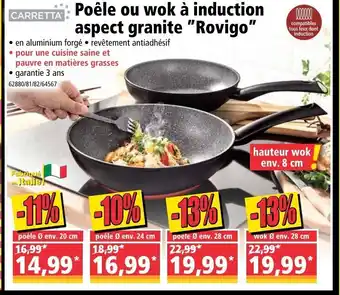 Norma Poêle ou wok à induction aspect granite "rovigo" offre