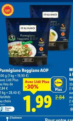 Lidl Parmigiano Reggiano D.O.P. offre