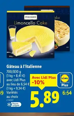 Lidl Gâteau à l'italienne offre